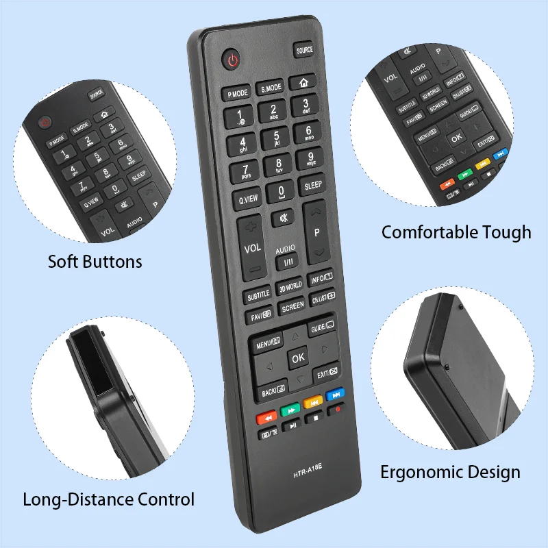 

HTR-A18E Remote Control Compatible With Haier LED LCD TV LE22M600CF LE24M600C LE24M600CF LE24B8000T LE28M500C LE28M600C LE28F660