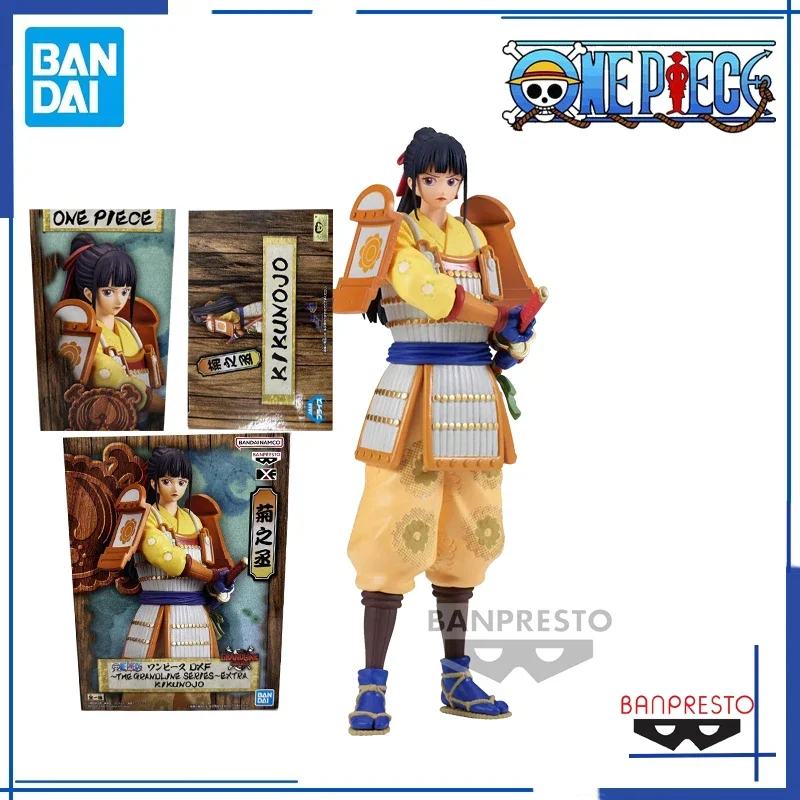 Bandai Banpresto Original Anime ONE PIECE Kikunojo Armor DXF Action Anime Figure PVC Action Figure Collector Toys Festival Gift