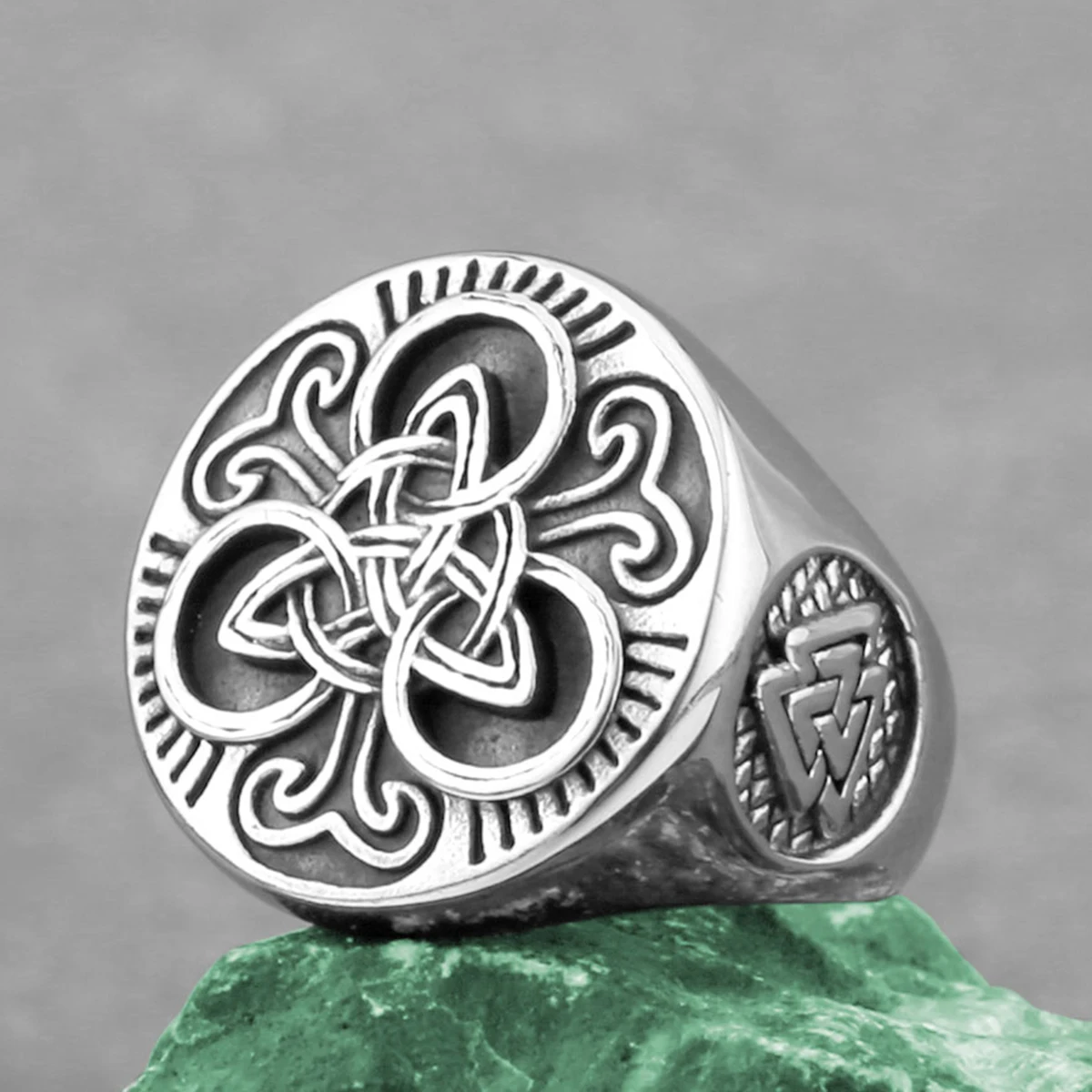Nordic Viking Edelstahl Ring Anker Kompass Baum des Lebens Rune Amulett Wolf Männer Frauen Finger Schmuck Biker Party Club Geschenk
