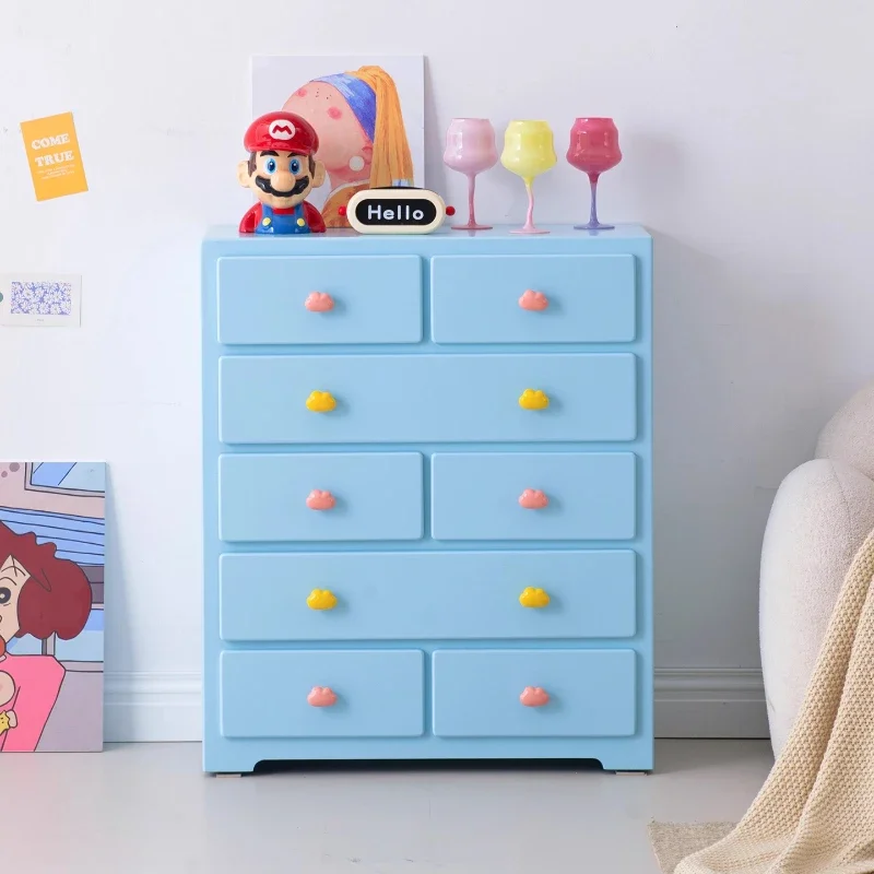 

Dopamine chest, living room solid wood drawer cabinet, eight-bucket entrance cabinet, dining side cabinet,storage, pink cabinet.