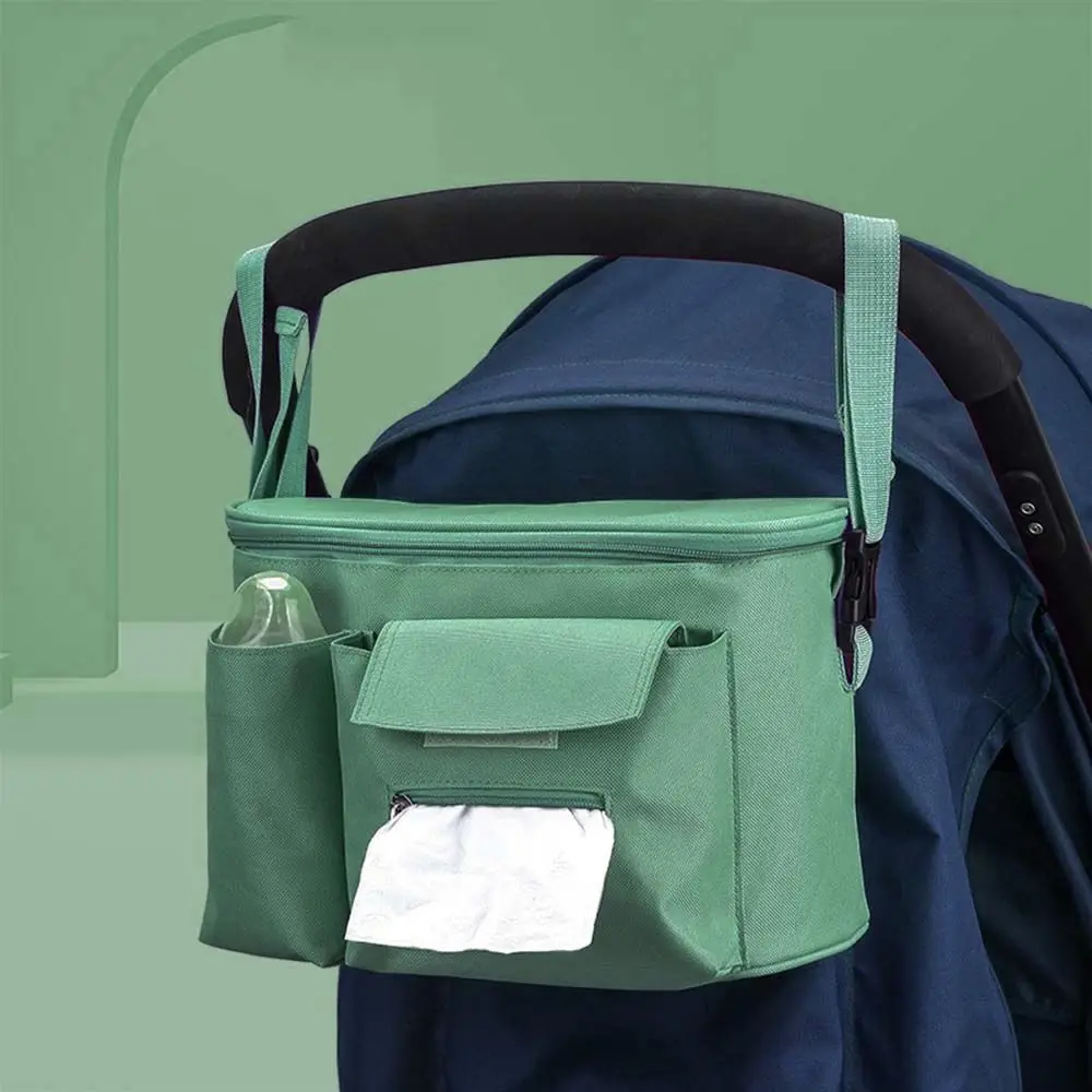 

Multi Pocket Stroller Organizer Bag Large Capacity Diaper Bottle Stroller Hanging Bag Outdoor Travel Pram Storage Bag