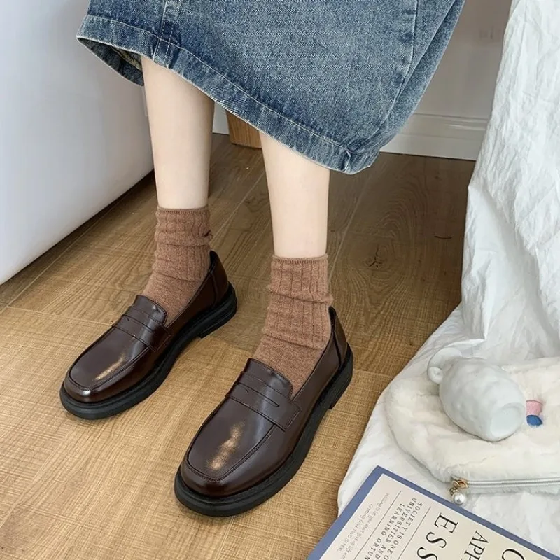 Loafers Women Jk Uniform Shoes Uwabaki Japanese JK Round Toe Women Girls School Students Mary Janes Lolita Brown Cosplay Shoes