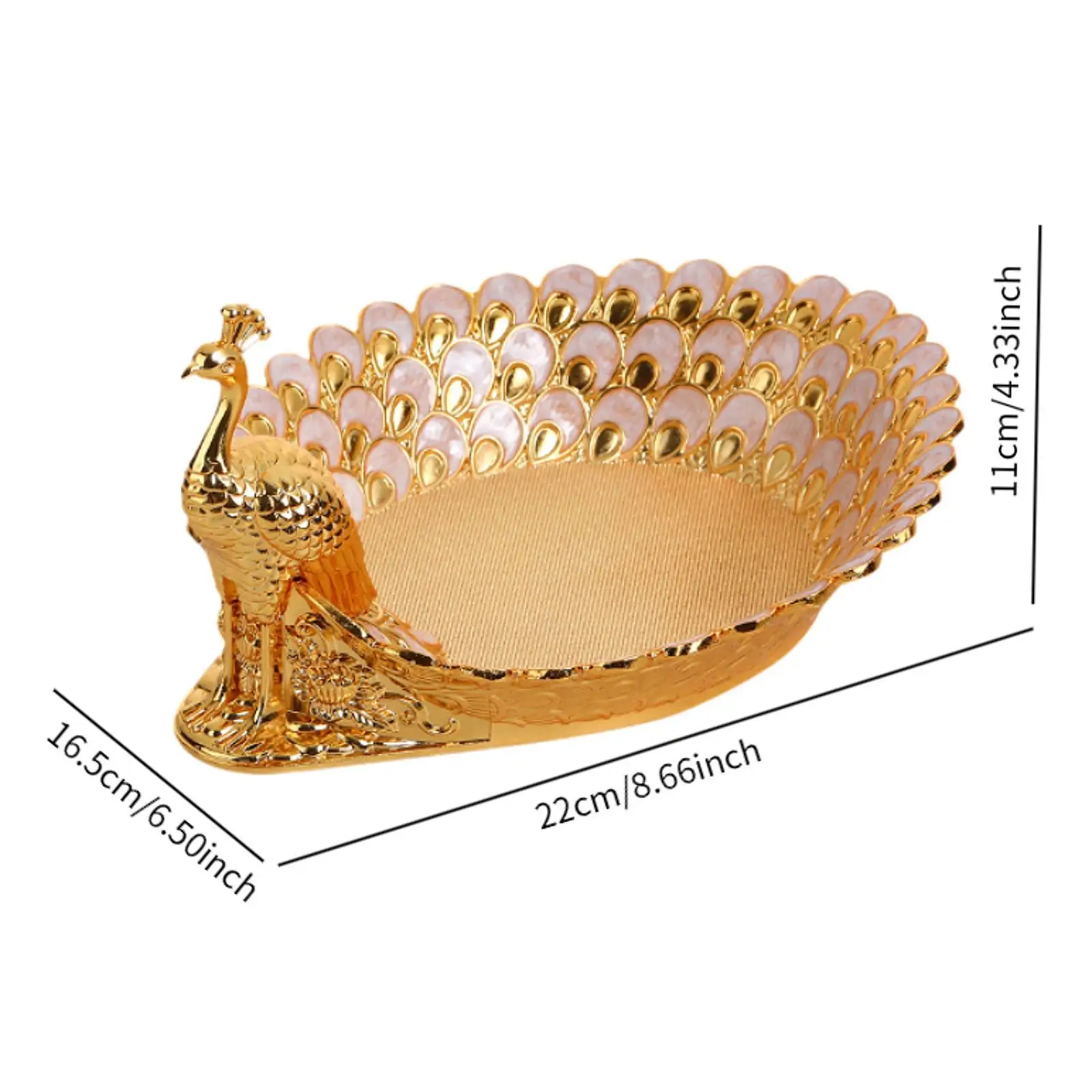 Fruit Bowl Peacock Shape Fruit Plate Candy Snack Tray Table Centerpiece Snack Tray for Holiday Desktop Wedding Kitchen Decor