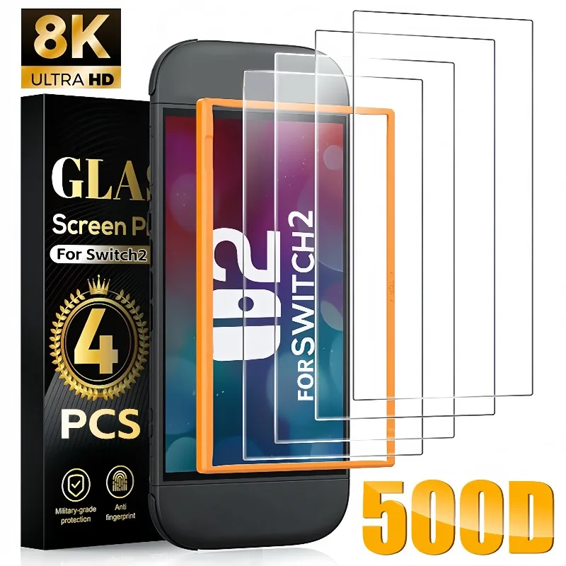 

Screen Protector for Switch 2 Auto Alignment Kit Tempered Glass Easy Installation Frame 9H HD Clear Film for NS Switch2 Console