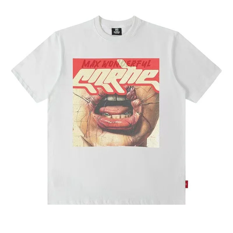 تيشيرتات مطبوعة محاكاة ساخرة أمريكية جديدة لصيف وخريف 2025 ملابس خروج غير رسمية ورياضية بأكمام قصيرة للرجال والنساء #2