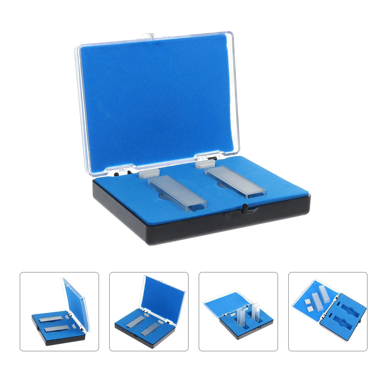 2 Pcs Quartz Cuvette Specimen Micro Spectrophotometry Anti-static Standard Comparative Analysis Baby