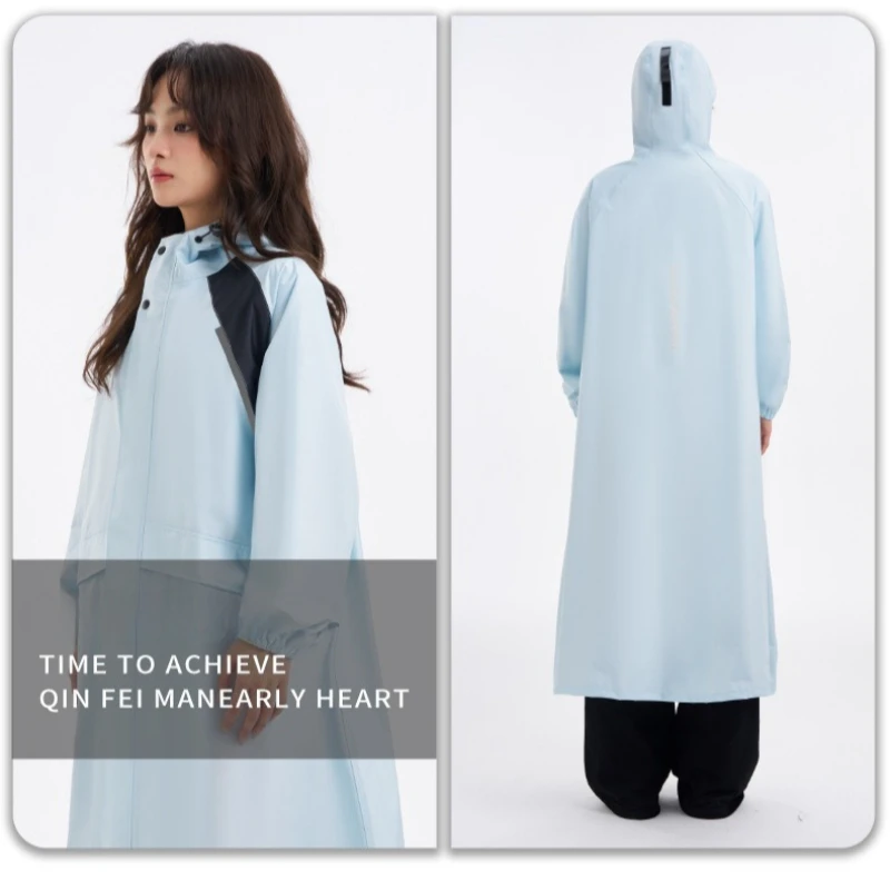 Long Loose Windbreaker Style Raincoat Hooded Women Men Waterproof Electric Bicycle Poncho Jacket Outdoor Travel Hiking Rainwear
