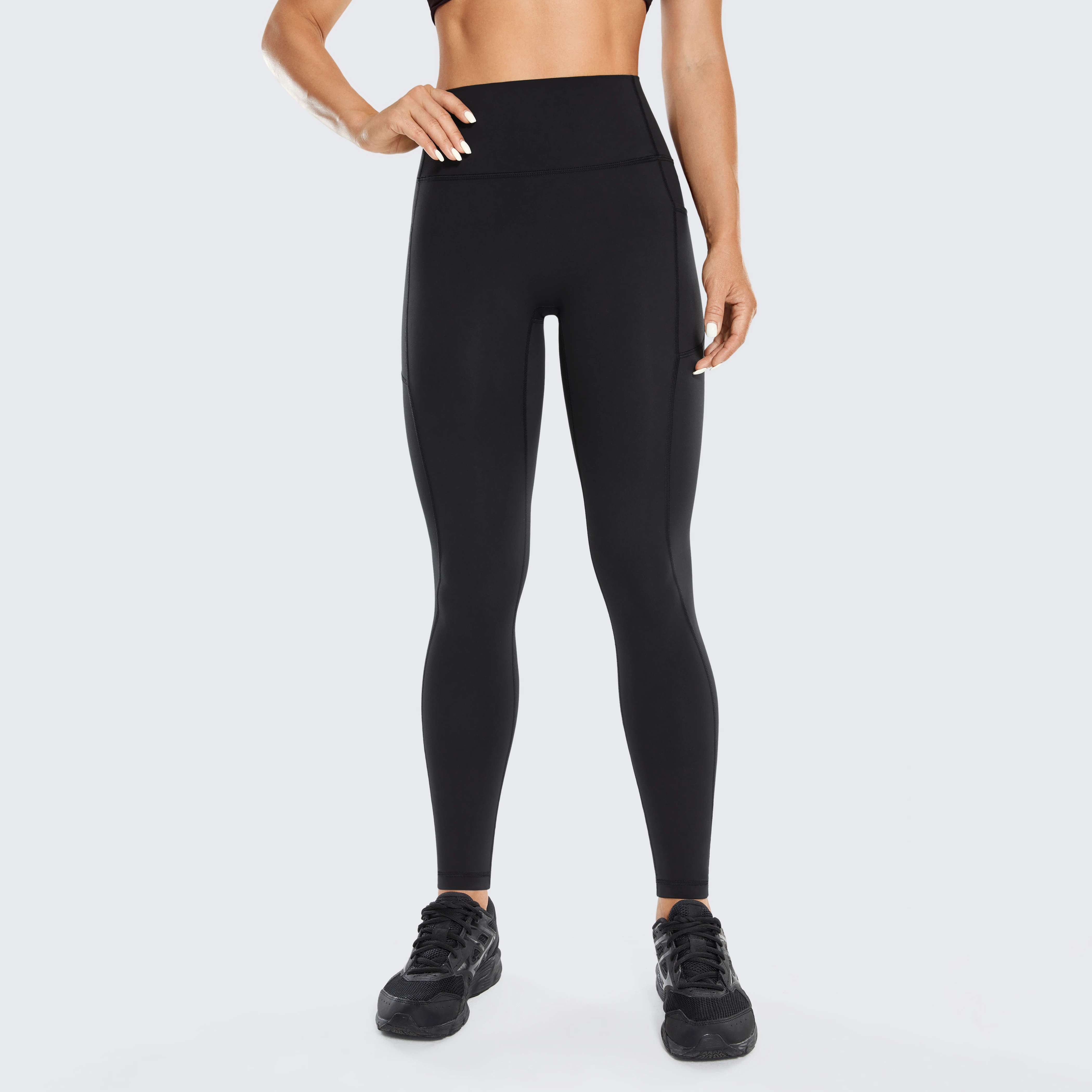 Calças de ioga atlética de cintura alta para mulheres, leggings de carga nuas, calças elásticas slim sexy, levantamento nu