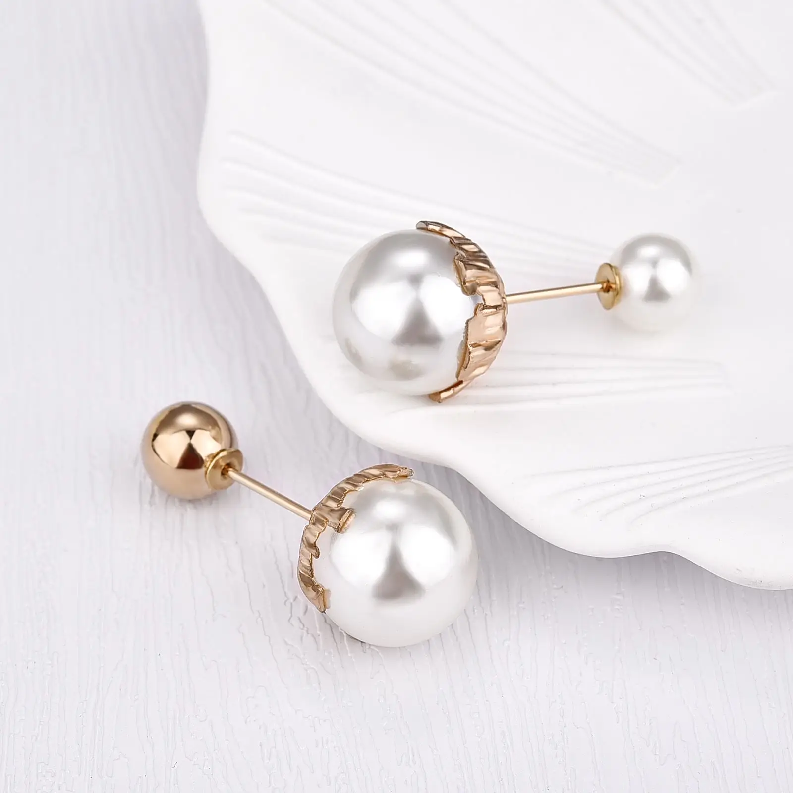 3Pcs/Set Double Beads Imitation Pearl Brooch Pins For Sweater Cardigan Women Clip Coat Dress Anti-Fade Exquisite Elegant Brooche