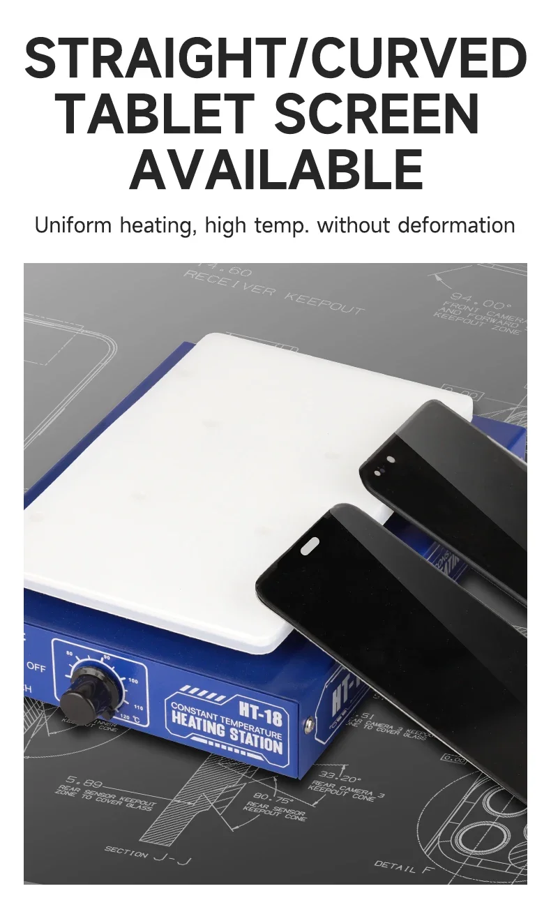 MECHANIC HT-18 Digital Heating Platform 60-120°C Temperature Control for Phone Screen Frame Removal PCB Soldering Board Repair
