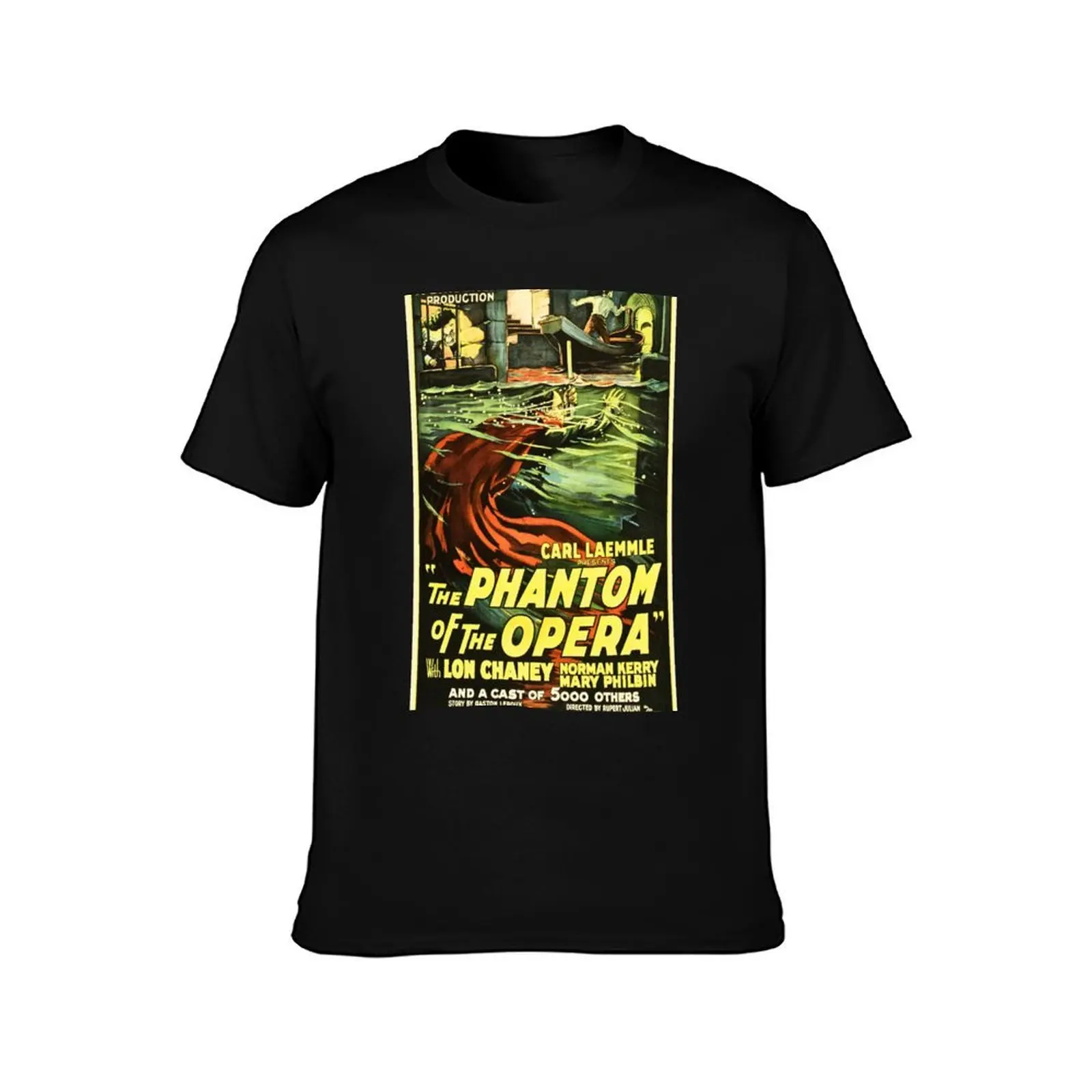 THE PHANTOM OF THE OPERA Advertisement Vintage Musical Theatre T-Shirt Large Size Casual Tee Shirt