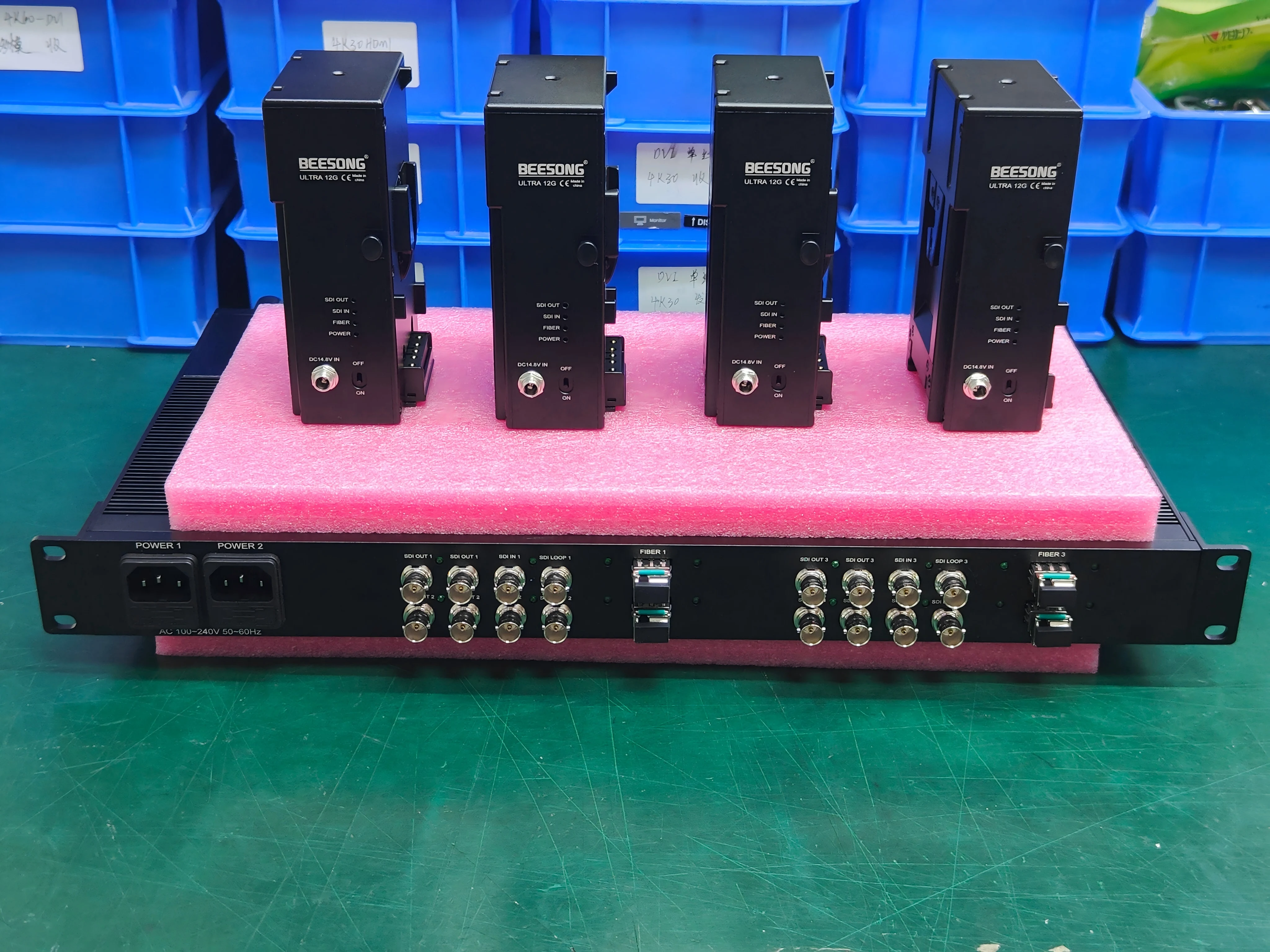 

Camera Fiber Converter 12G-SDI Video with return signals digital video Transceiver