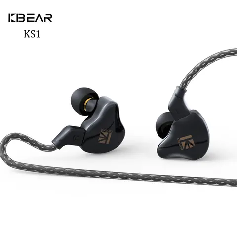 KBEAR KS1 Dual Magnetic Circuit Dynamic Wired Earphone Gaming Headphones In Ear Monitor Music Earbuds Headset kbear ks1 ks2 IEMs
