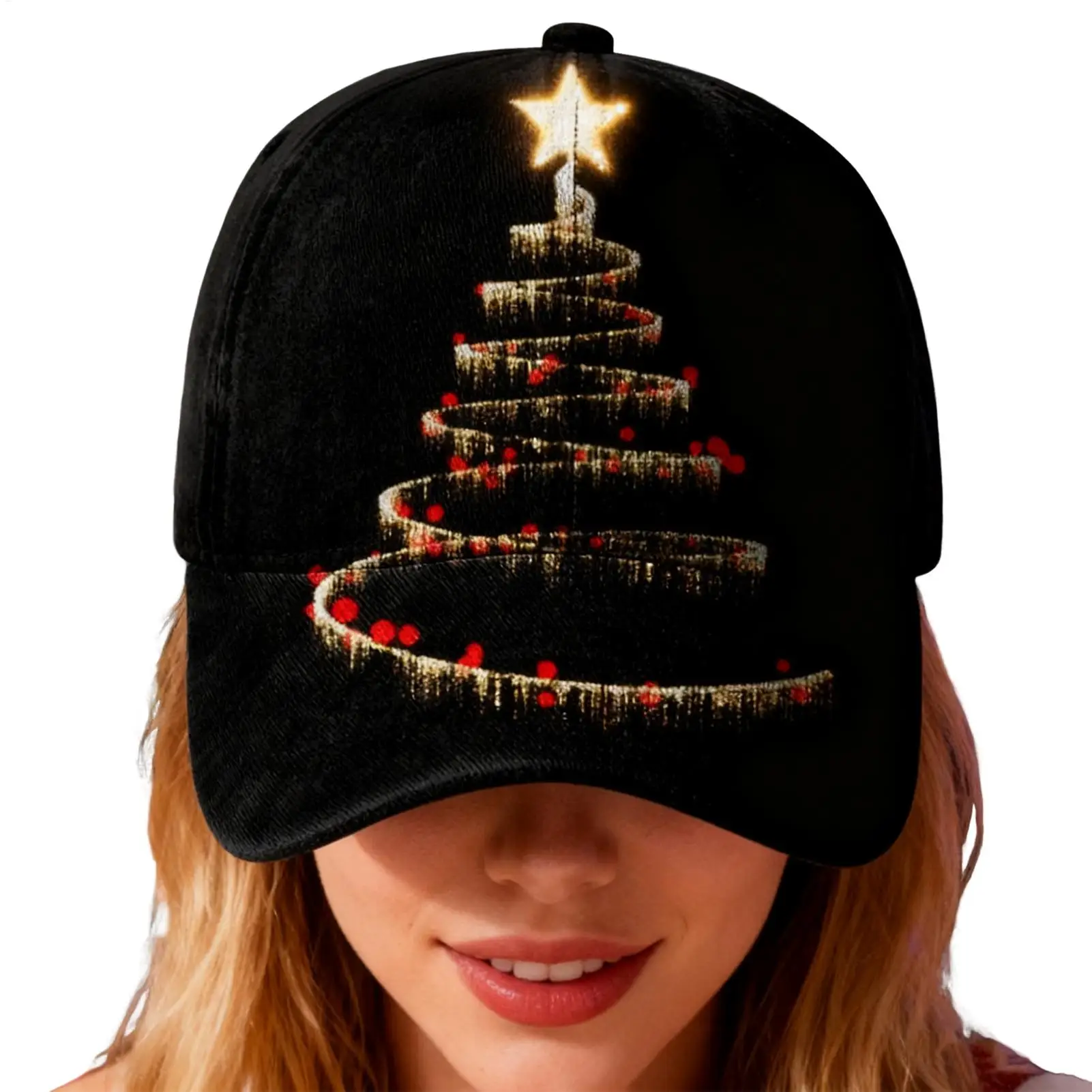 chapeus-de-beisebol-estampados-com-arvore-de-natal-pano-preto-chapeus-de-beisebol-de-ano-novo-guarda-sol-bones-de-beisebol-chapeus-de-pesca-para-mulheres