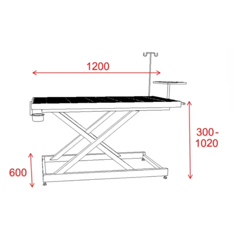 Professional Electric Veterinary Operating Table, Foldable Stainless Steel with Safe Edge for Clinic and Hospital Use
