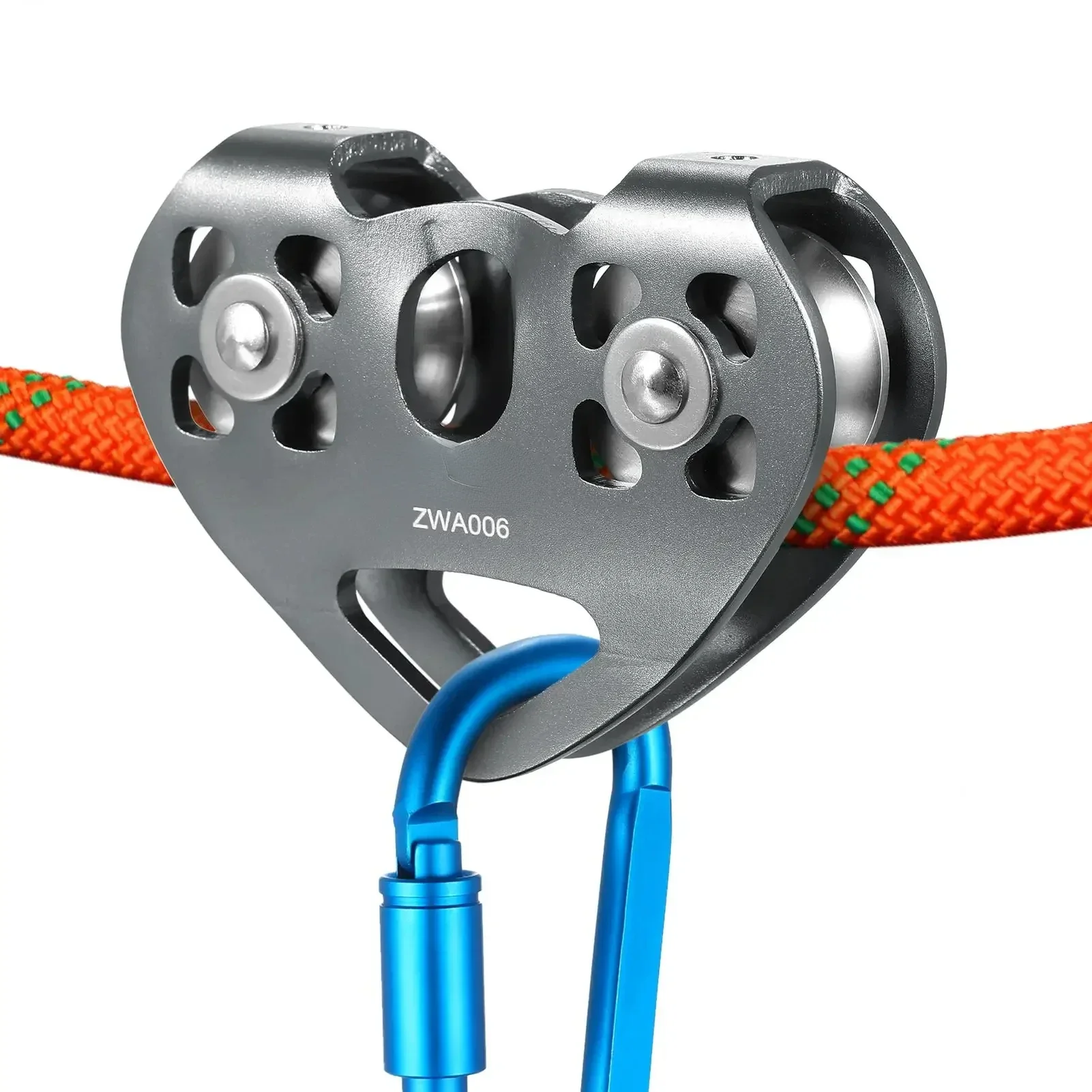 

30kN Cable Trolley Pulley with Ball Bearing Outdoor Roc k Ice Climbing Accessories for Caving Aloft Work Rescue