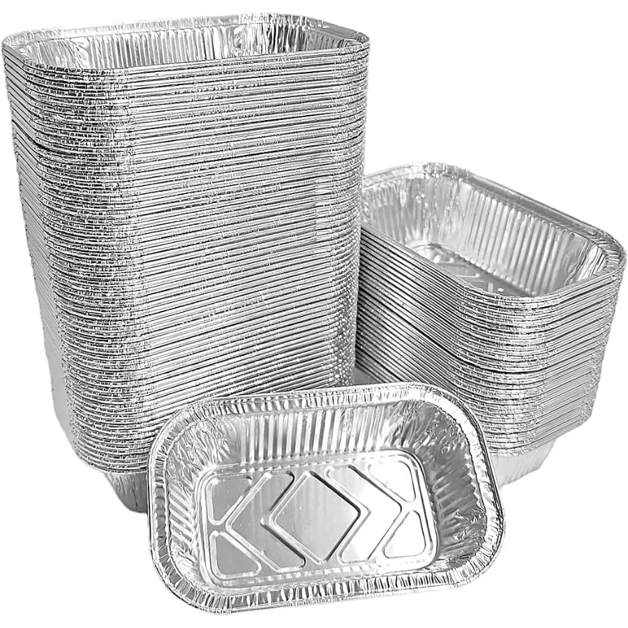 

8 oz. Aluminum Foil EXTRAMINI Loaf Pans Small Disposable Miniature Bread Container ½ Pound Baking Tin Liners Perfect to Bake Ca