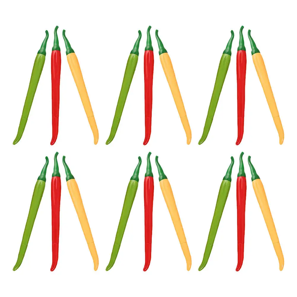 

36Pcs Creative Chili Shaped Gel Pens Smooth Writing Leakproof Office School Supplies Unique Vegetable Novelty Stationery Gifts