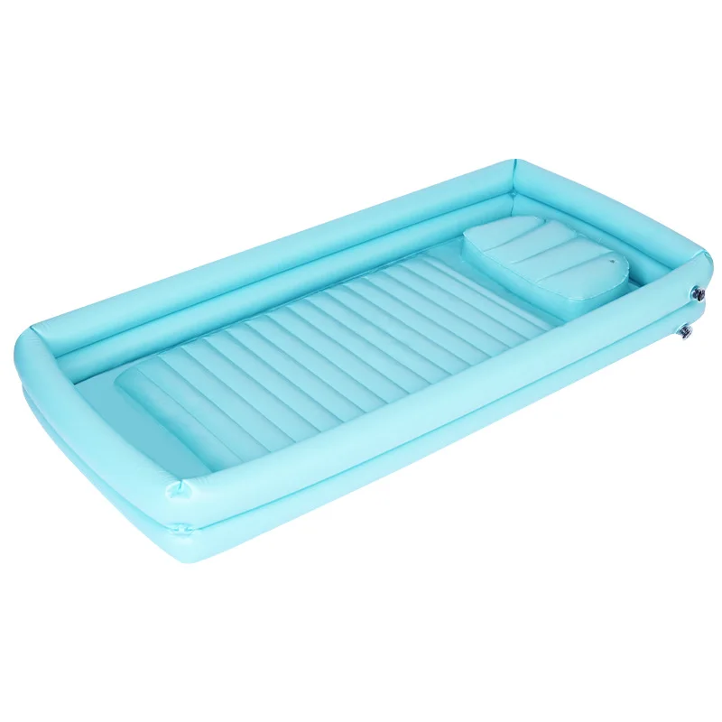 

Inflatable bathing bed, paralyzed elderly lying in bed for bathing