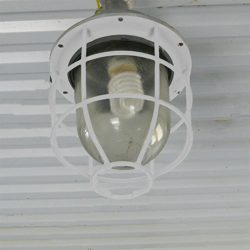2pcs Smoke Net Cover Easy Install Sturdy Bracket Protective Guard Fire Sprinkler Head Cover Indoor Light Bulb Cage