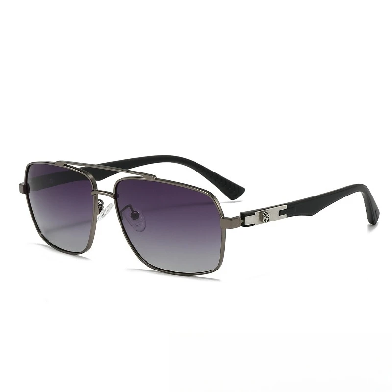 

​​2025 Double Bridge Metal Sunglasses, TAC Polarized UV400 Retro Luxury Square Frame Unisex for Driving & Travel Lightweight​​