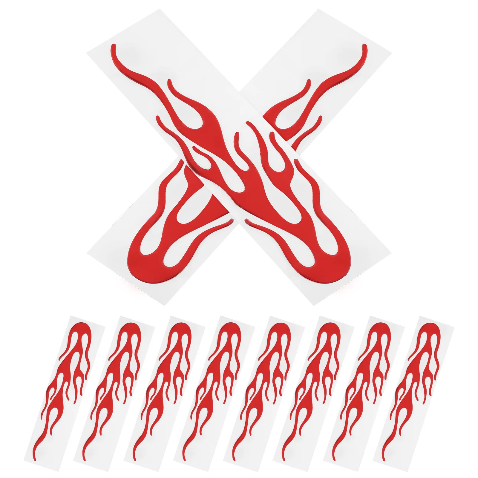 

10pcs Decal Flame Auto Stickers Sticker For Car Motorcycle Heat Resistant Decorative Auto Decals Flame Vehicle Stickers