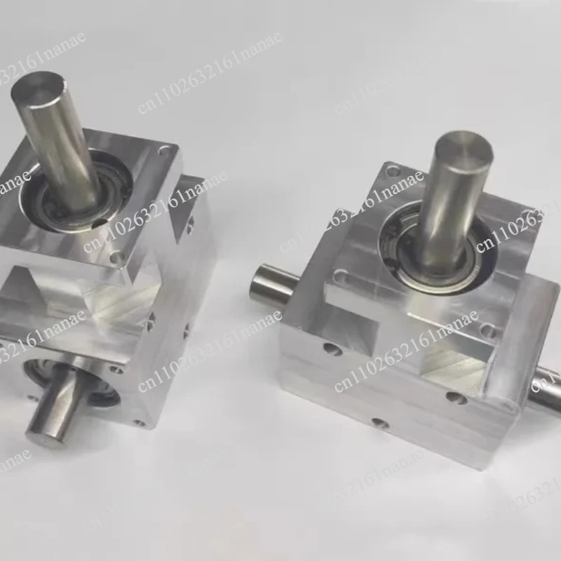 Angle gear 1:1 helical bevel gear shaft 12mm codirectional double output shaft 90 degree differential gearbox