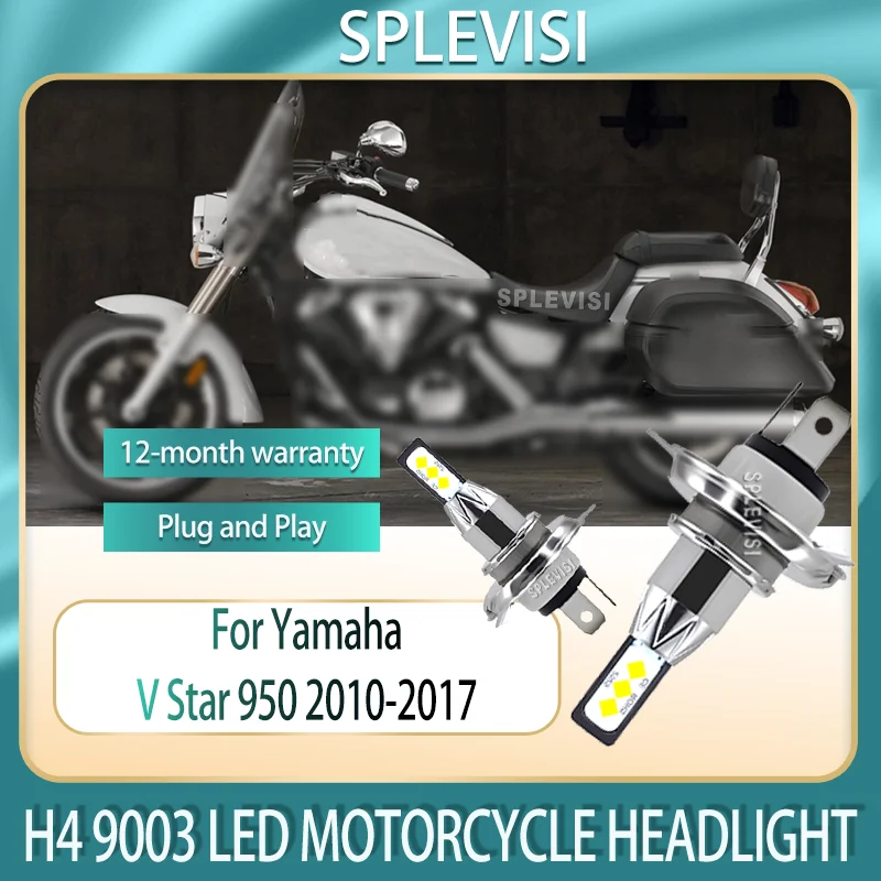 

Instant H4 LED Upgrade - 250% Brighter Light Install in Minutes For Yamaha V Star 950 2010 2011 2012 2013 2014 2015 2016 2017