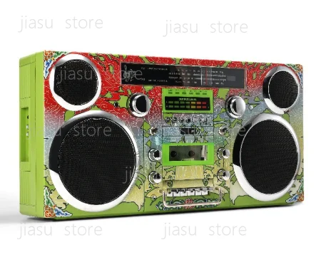 Brooklyn Wireless Bluetooth Speaker - Silver 1980S-Style Portable Boombox - CD Player, Cassette Player, FM Radio, USB view 5
