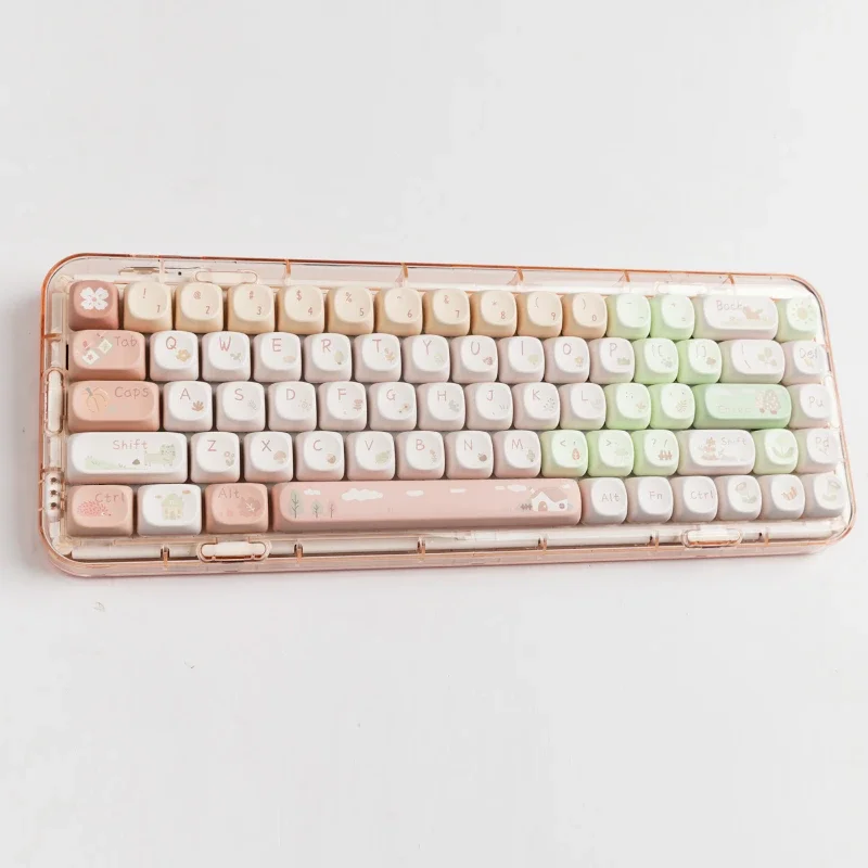 

141 Keys/set Forest hut Key Cap PBT MOA Profile Double Shot Keycap Thermal Sublimation Mechanical Keyboard for Customization