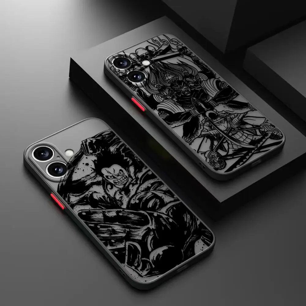 Comic One P-Piece Luffy Zoro Ace Matte Phone Case For OPPO RENO 14 13 14F 13F 8 8T 7 7Z 6 5 5F 4 4F 2F 2Z PRO Frosted Case Cover