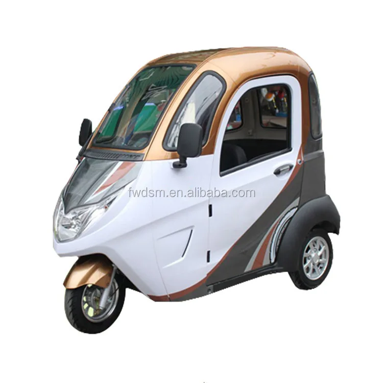 Enclosed cheap adult electric tricycle with passenger seat