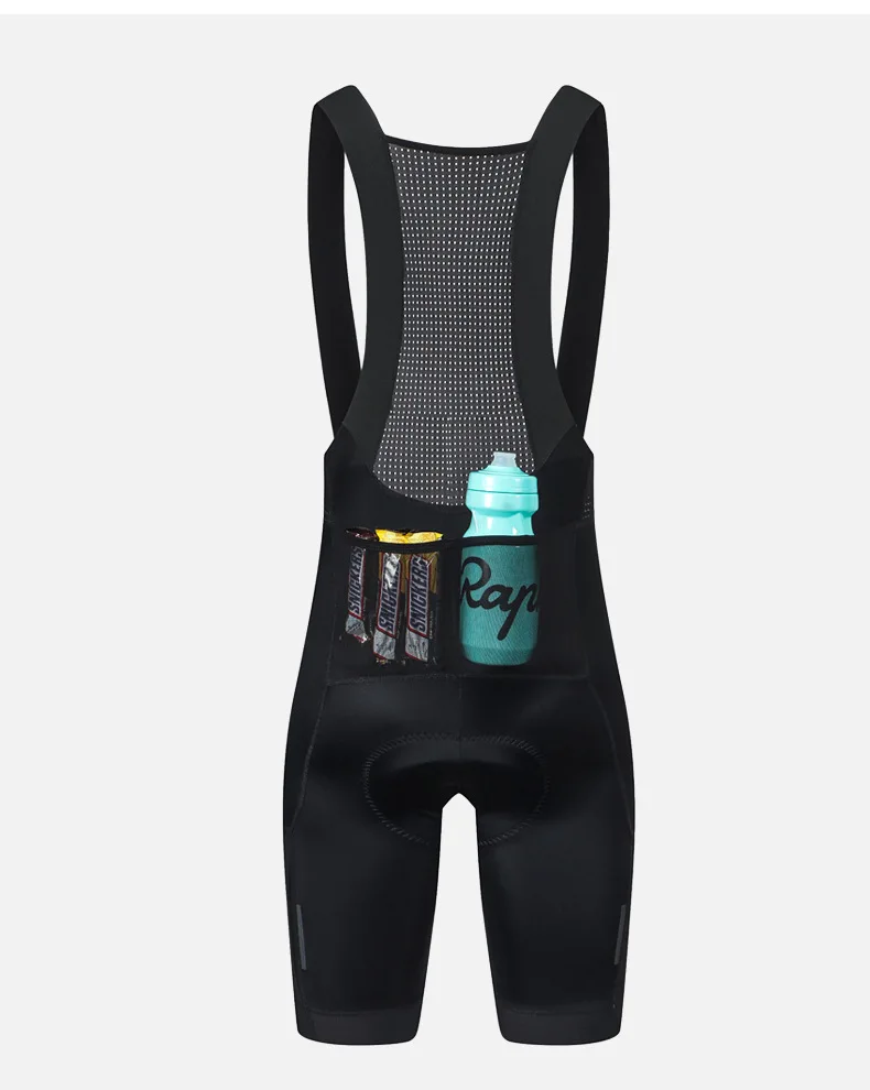 Hiserwa Herren-Radtrikot-Shorts mit 3D-Polsterung, atmungsaktive Fahrrad-Trägerhose mit Seitentasche, MTB-Radtrikot-Shorts – Detail 6