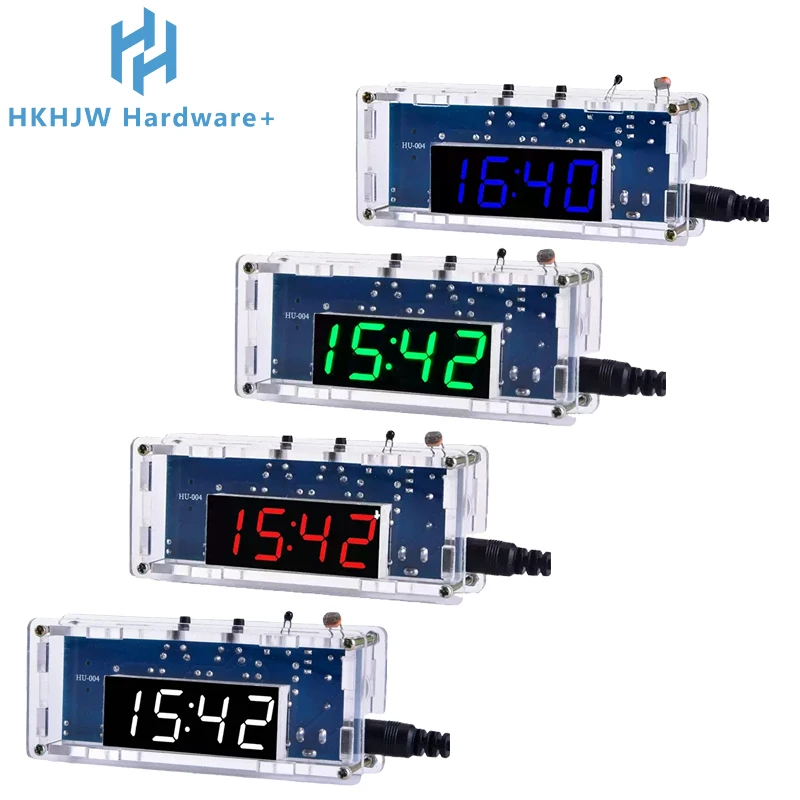 DIY Digital Clock Kit Display Date Week Temperature Alarm DS1302 Soldering Project Learning Practice Solder Diy Electronic Kit