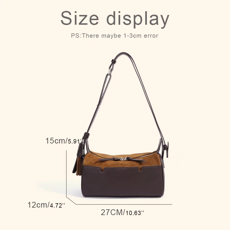 Customize Initials Leather Pillow Bags For Women Luxury Designer Handbags And Purses 2027 New In Suede Cowhide Underarm Shoulder