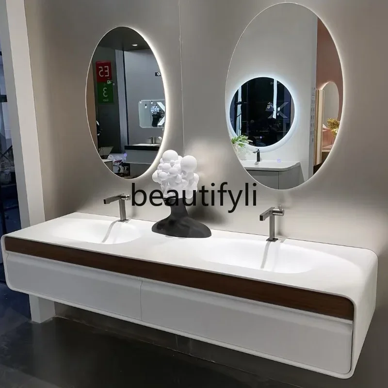 

Italian minimalist ring skin feeling integrated seamless basin acrylic environmental protection basin pull-out type