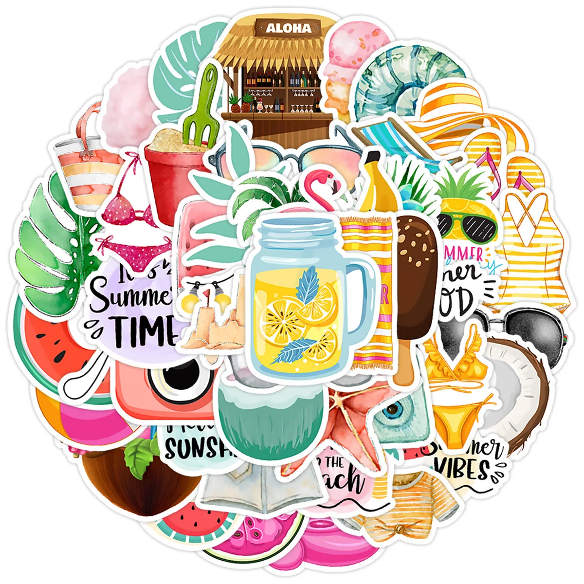 10/30/50PCS Hot Summer Graffiti Stickers Cartoon DIY Kids Toys Funny Thing Decoration Fridge Luggage Laptop Phone Guitar Bike
