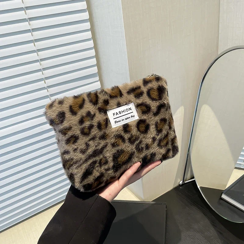 

Leopard Print Retro Makeup Bag Large Capacity Cosmetic Bag Fashion Portable Storage Ba Travel Toiletry Bag