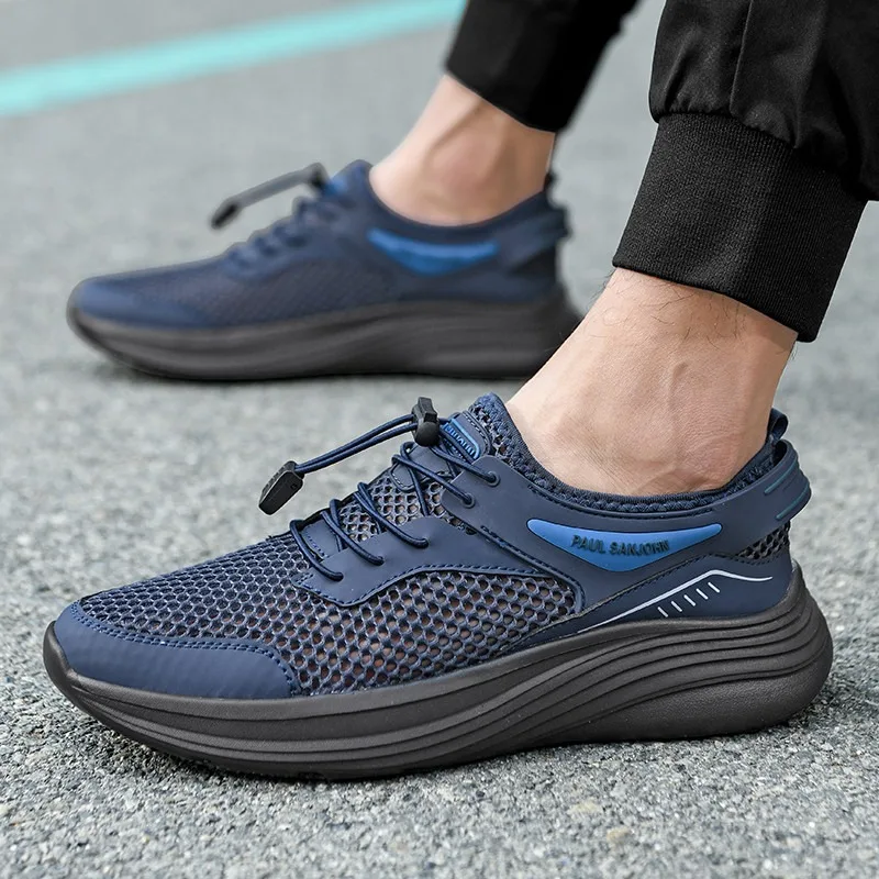 

Breathable Lace-up Lightweight Men Shoes Tenis Shoes Masculino Outdoors Casual Sneakers Male Summer Mesh Hiking Shoes