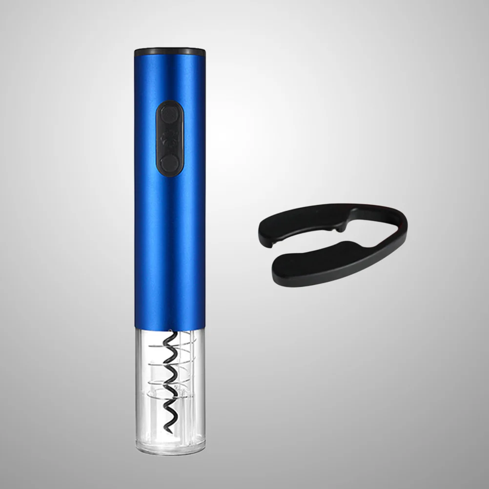 

Автоматическая электрическая открывалка для вина, синяя, тихая, простая в использовании, штопор, открывалка для бутылок с резаком для фольги, домашний бар, кухня