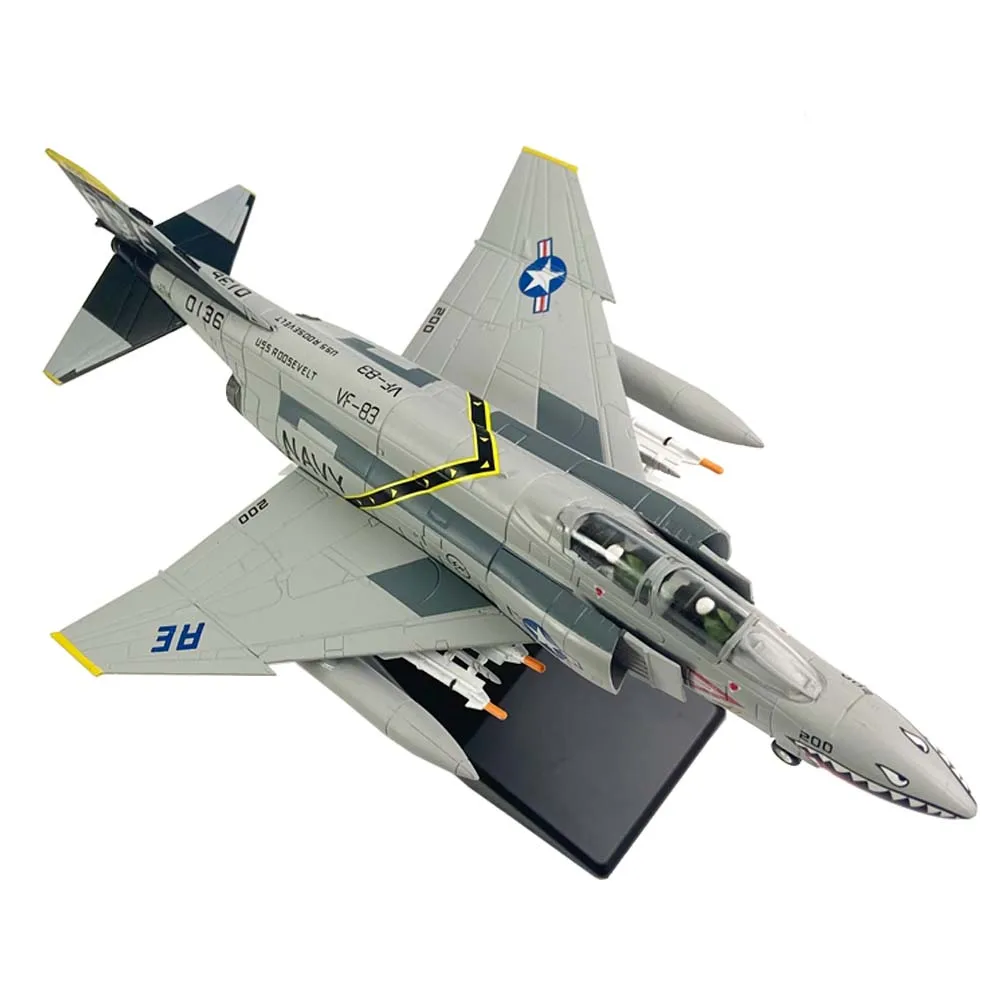 1:100 1/100 Scale US F4C F-4 Phantom Ⅱ VF-84 Fighter Diecast Metal Airplane Plane Aircraft Model Collection Gift Toy