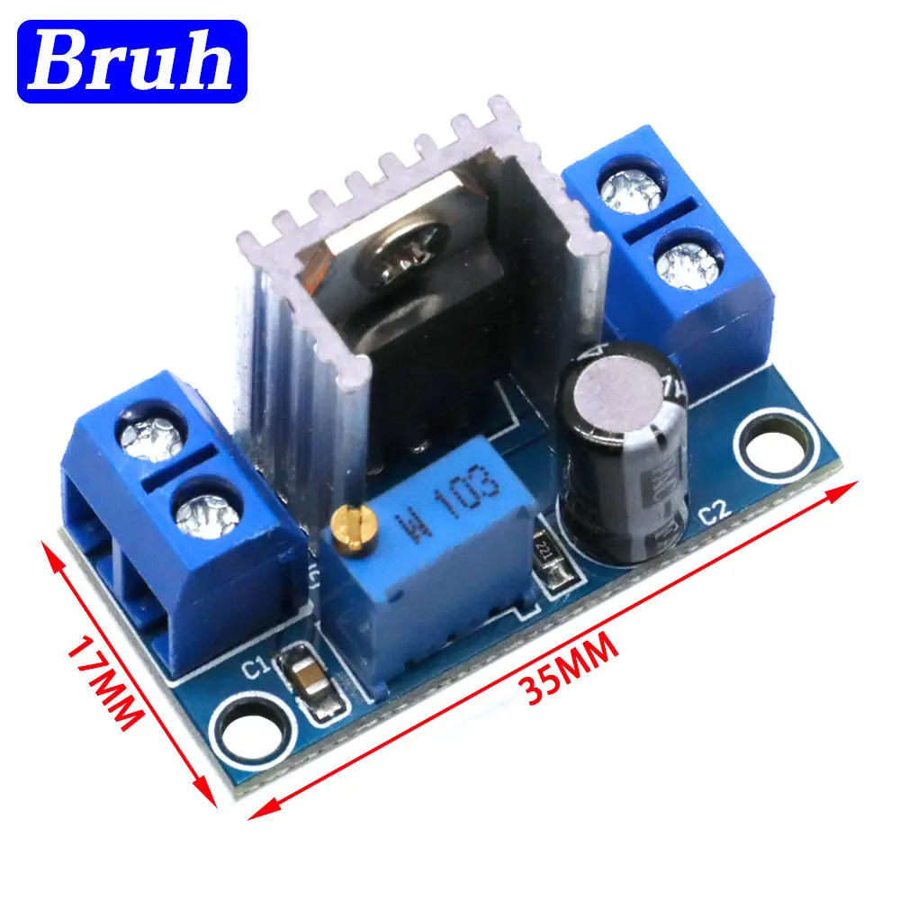 LM317 Adjustable Voltage Linear Regulator Power Supply LM317 DC-DC 4.2-40V To 1.2-37V Step Down Buck Converter Board Module