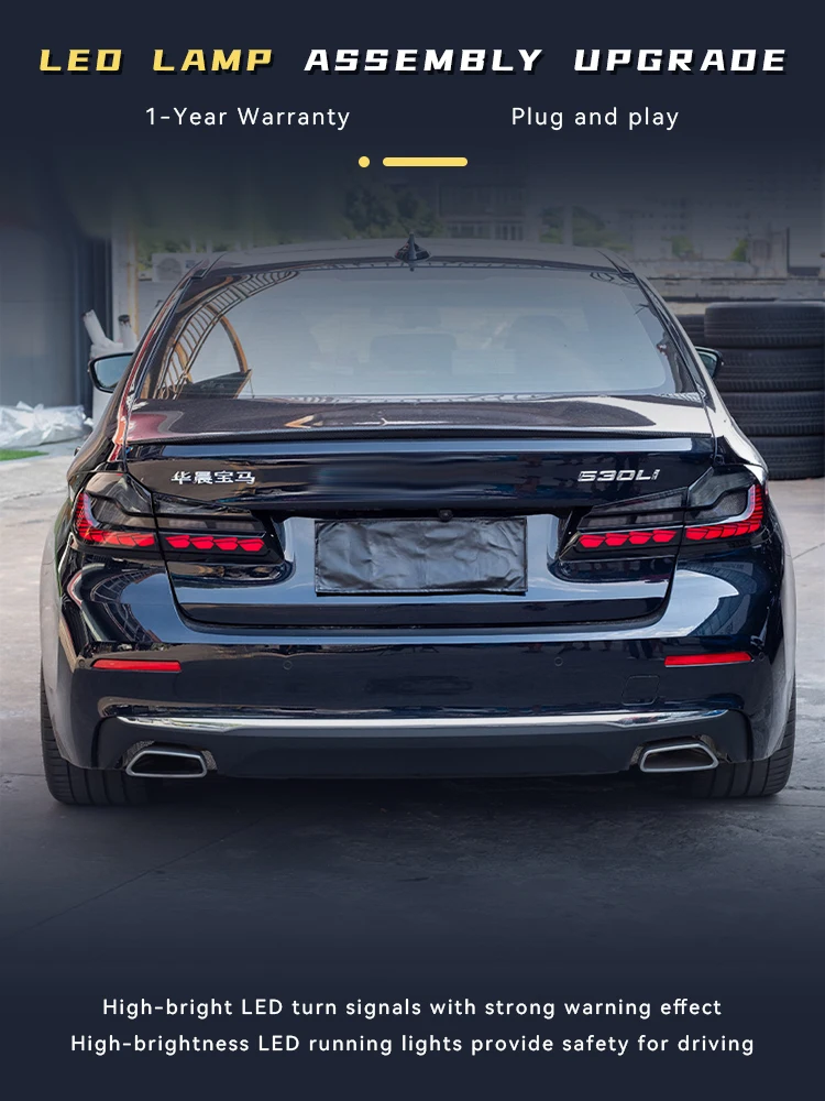 Car Light For BMW 5 Series G38 2018 2019 2020 Scale Design Style 525 528 530 LED Tail Lamp Automotive Upgrade Signal Accessories