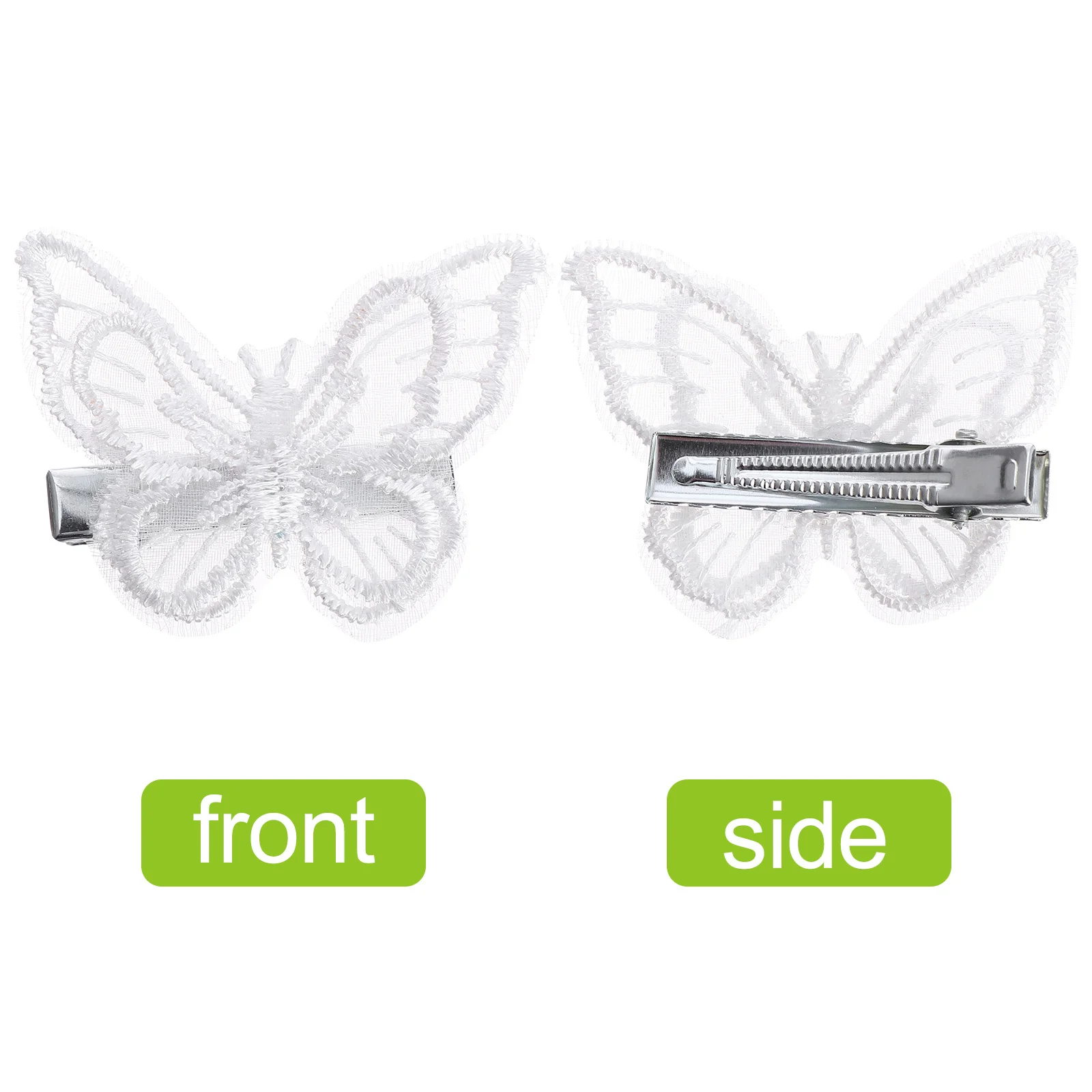 

10Pcs Butterflies Hair Clip Lace Embroidery Accessories Exquisite Hairstyles Straight Curly Ponytail Braiding Hair Clip