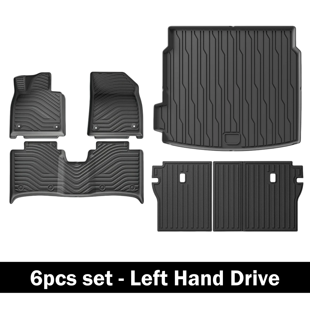 Für ZEEKR 001 2024 2025 2026 Auto-Fußmatten Kofferraummatte TPE 3D Fußmatten-Set Allwetter Wasserdicht Linkslenker – Detail 6