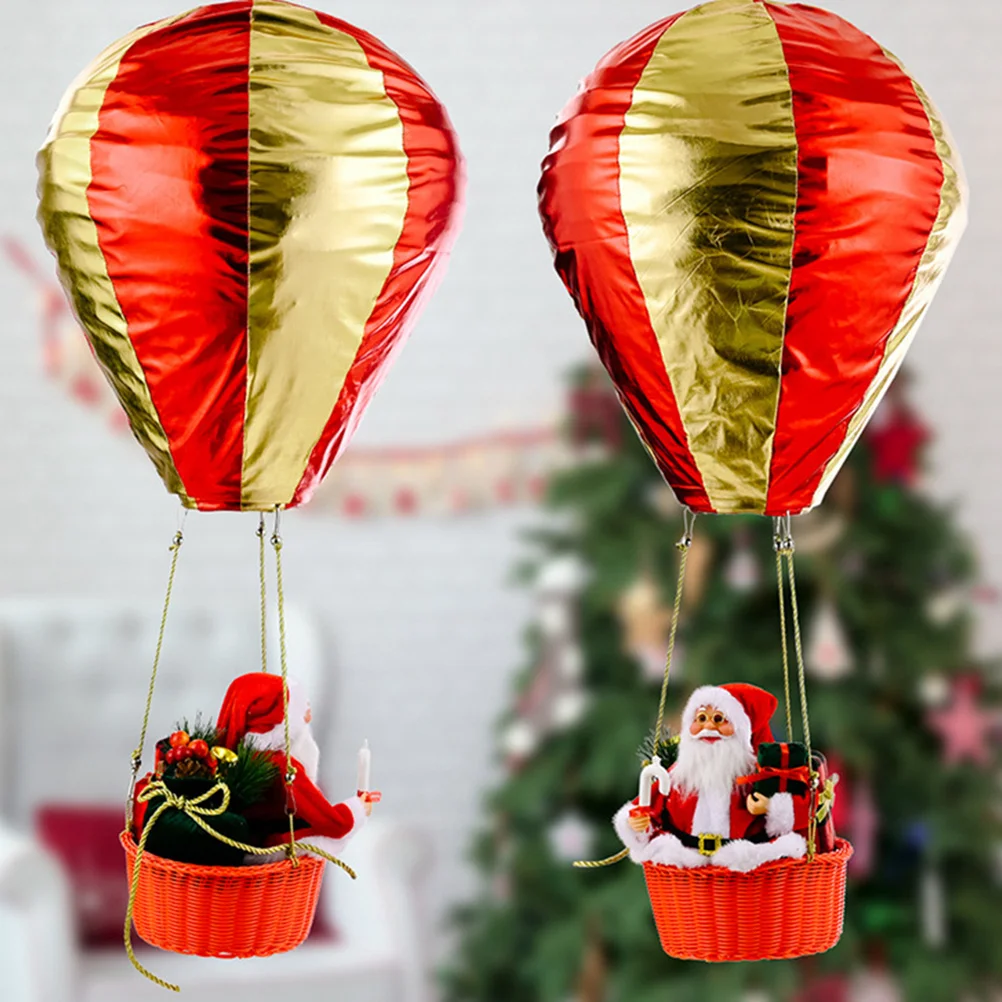 

Christmas Decoration Santa Hot Air Balloon Hanging Ceiling Ornament For Xmas Festival Home Party Decor Festive Atmosphere Room