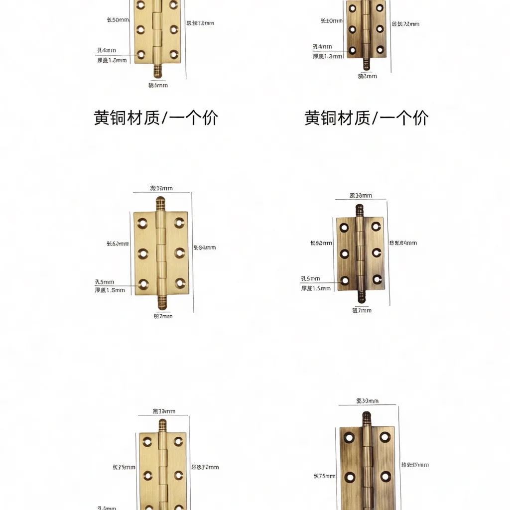 Solid Brass Hinge Cabinet Door - Vintage Furniture Hardware Replacement recension och pris