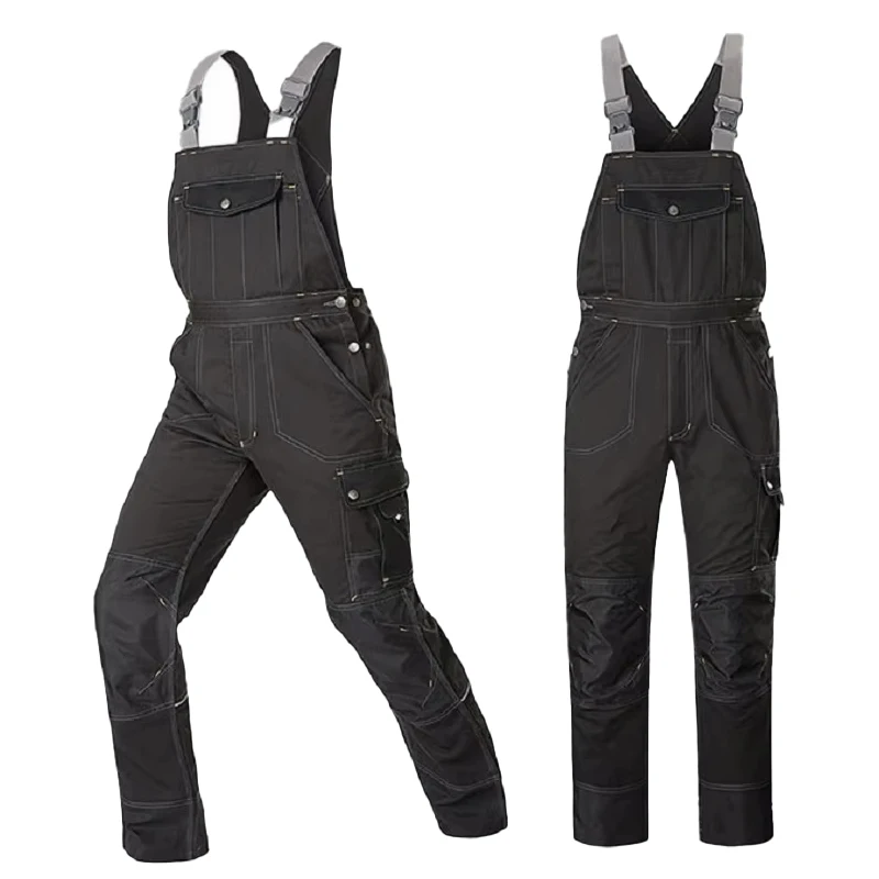 Work strap overalls working uniform Wear-resistant Worker electrician pants multi pocket mechanical repair function Loose strong