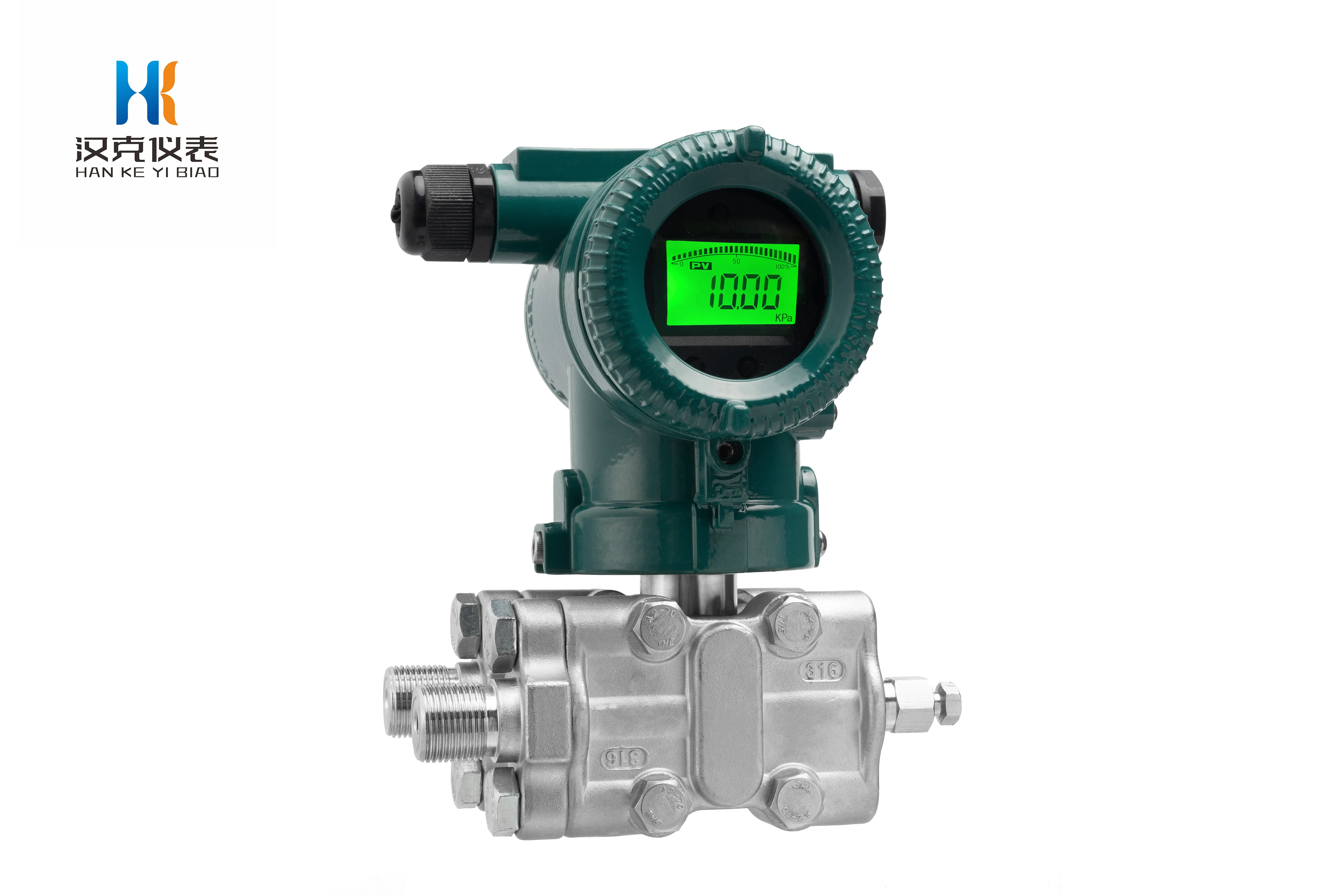 Hank flange mounted monocrystalline silicon differential pressure transmitter for water