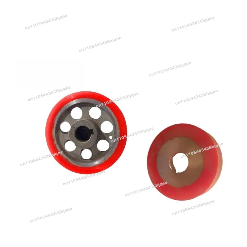 Semi-automatic Baler Accessories Eccentric Wheel Double Motor Belt Wheel Melamine Grease 12th Generation Rubber Wheel Red
